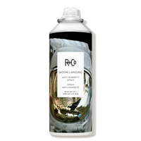 R+Co MOON LANDING spray, anti-humidity hair spray, frizz control in humidity, flyaway tamer spray, satin finish hair mist, humidity resistant styling spray, lightweight anti-frizz spray, flexible hold hair spray, weatherproof styling product, R+Co frizz control aerosol