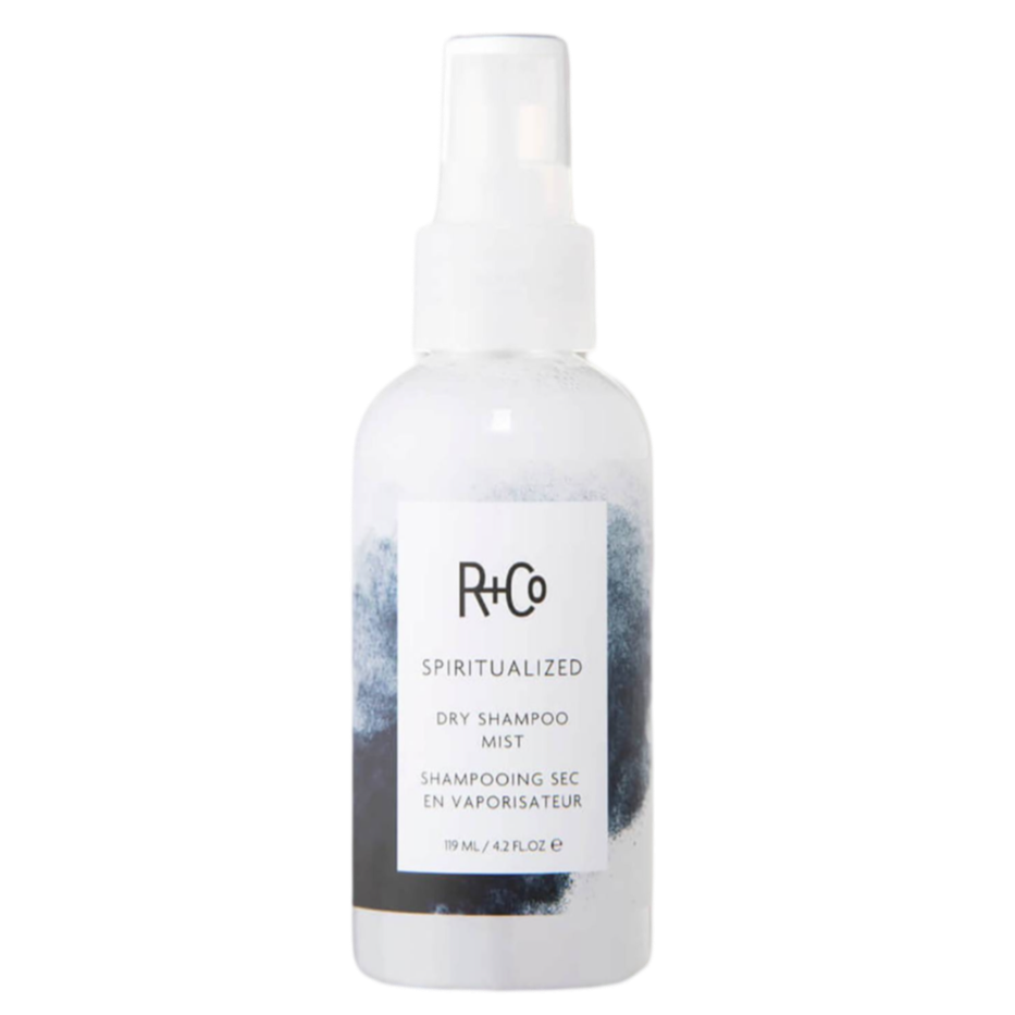 R+Co SPIRITUALIZED dry shampoo, micellar dry shampoo mist, non-aerosol hair refresher, post-workout hair mist, dry shampoo with no residue, scalp cleansing hair spray, travel-friendly dry shampoo, liquid dry shampoo formula, oil absorbing hair mist, clean hair without washing