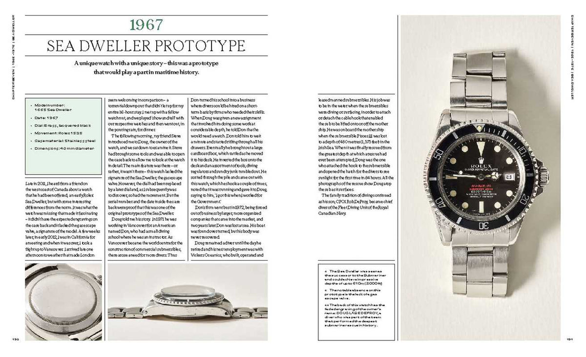 Watch with text on a magazine layout