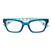 Shop Peepers x Laura Park Siren Readers in Deep Blue/Rosemary White, +1.75 strength. Limited-edition blue light readers with signature Laura Park pattern.