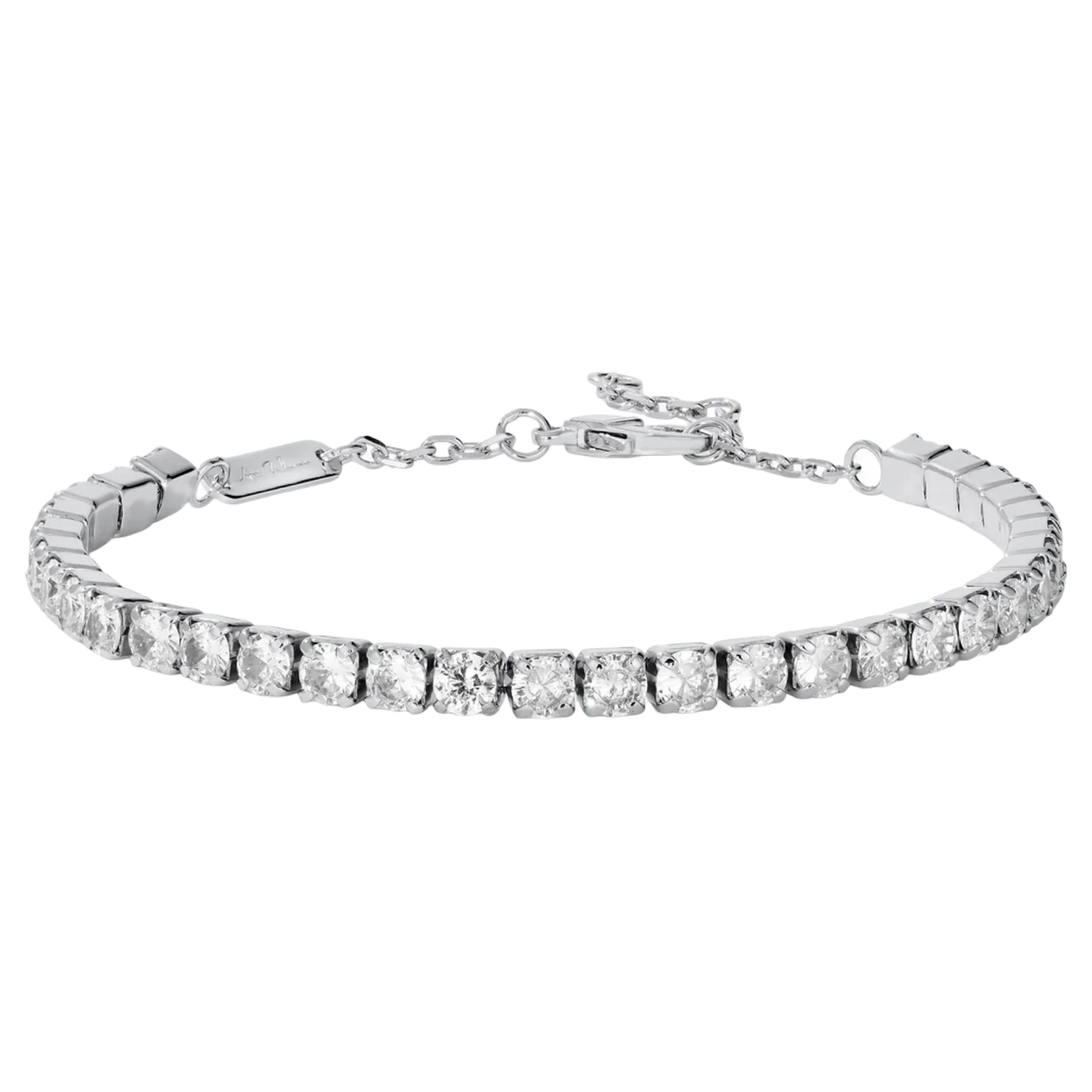 Anna Zuckerman Petite Glamour 5 Carat Tennis Bracelet in platinum