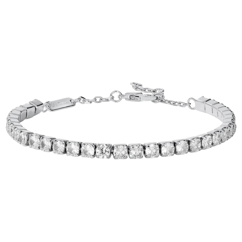 Anna Zuckerman Petite Glamour 5 Carat Tennis Bracelet in platinum