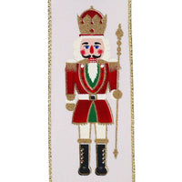 Nutcracker Guard Wired Ribbon in Ivory | 2.5”
