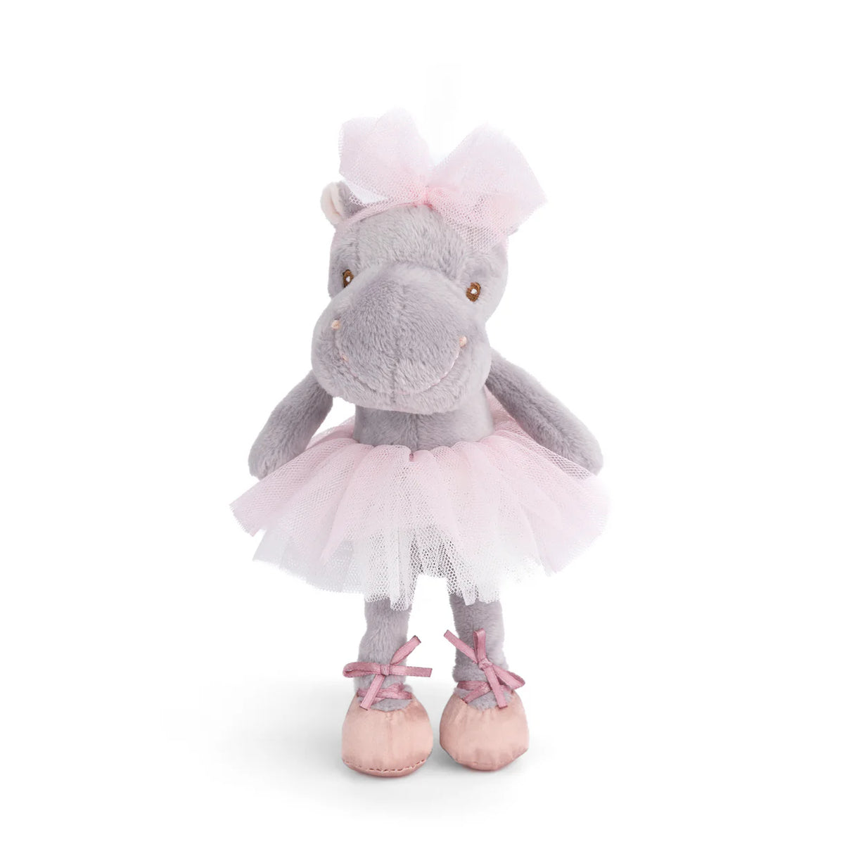 ballerina hippo plush, Cute Rafaella stuffed animal, hippo in tutu toy, small ballerina plush, dance-themed stuffed animal, 6 inch hippo plush toy, ballet hippo toy for kids, soft hippo doll, Bukowski ballerina plush, snuggly hippo stuffed animal