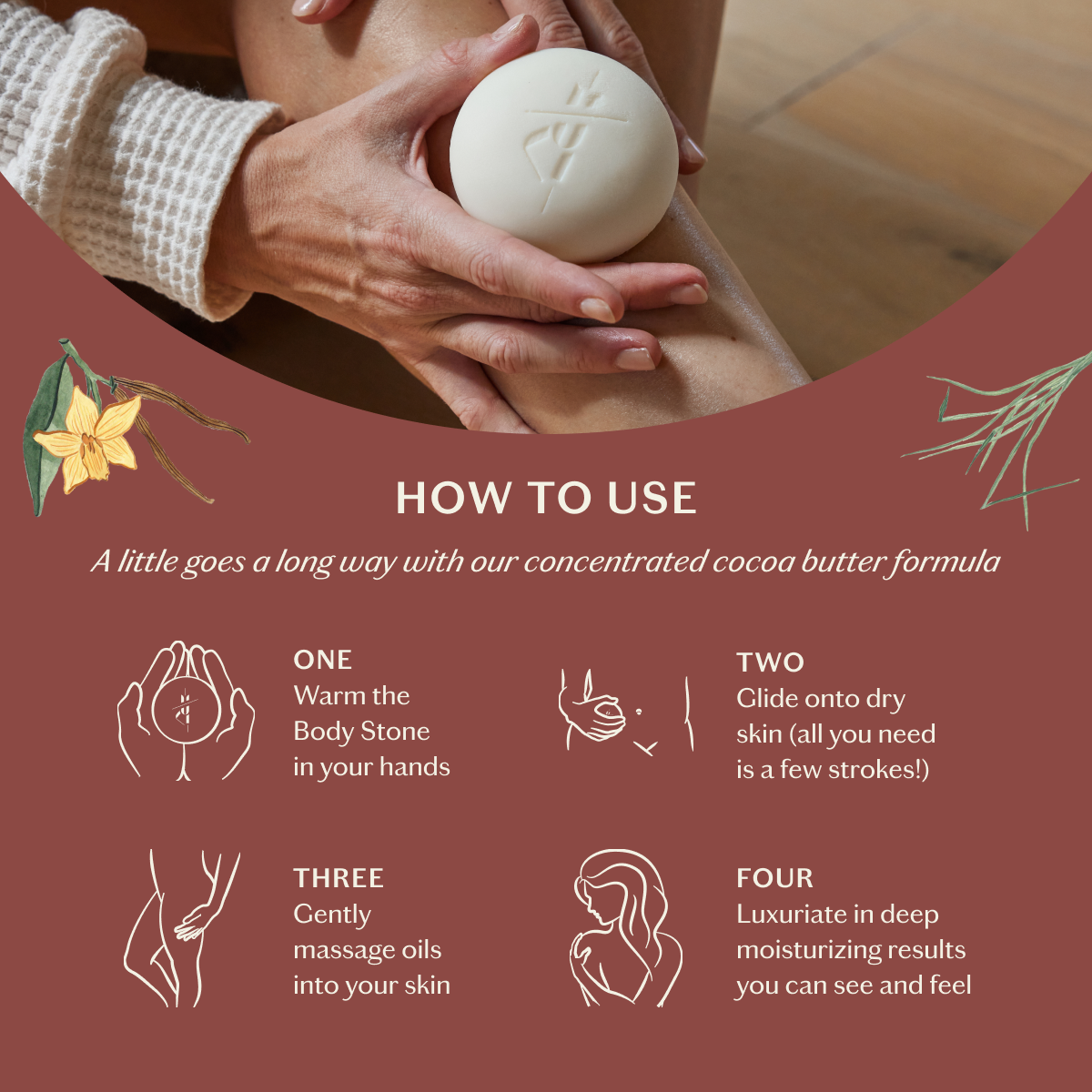 Kate Mcleod The Body Stone Lotion Bar Vanilla and Vetiver