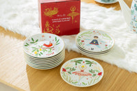 12 Days of Christmas Fine Porcelain Appetizer Plates | Set of 12