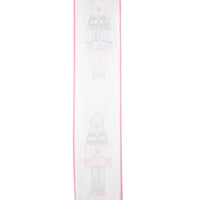 Pink & Turquoise Embroidered Nutcracker Ribbon | 4”