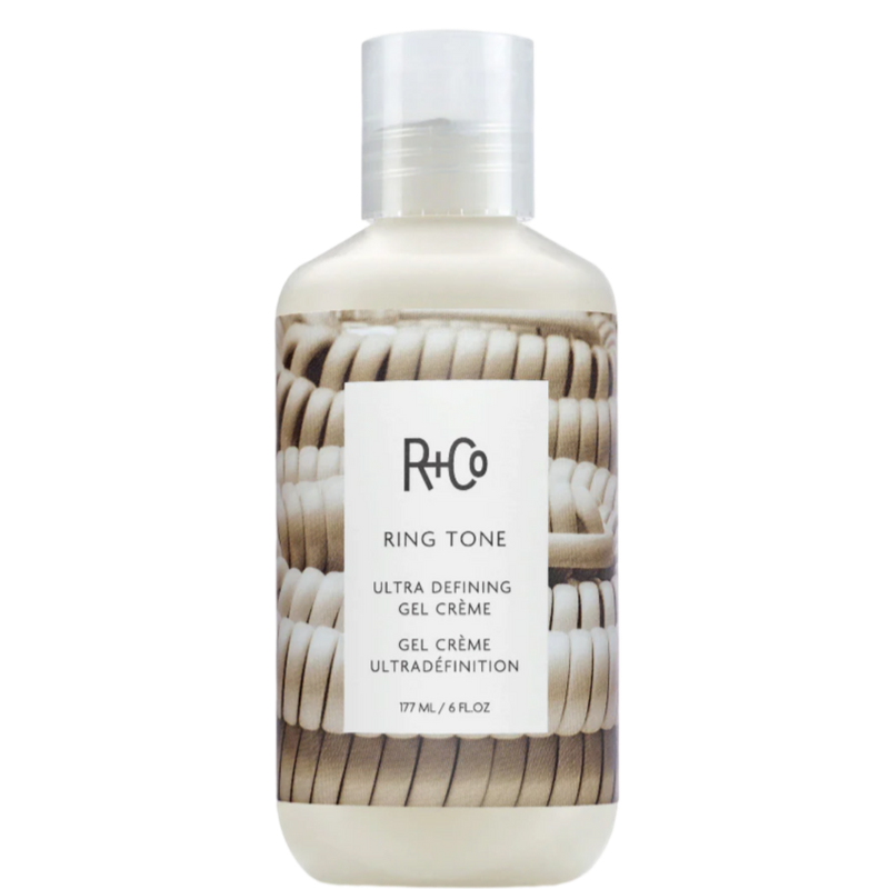 curl defining cream, R+Co RING TONE, anti-frizz curl cream, lightweight curl gel, agave hair product, curl elongating gelée, defining cream for curls, ultra defining curl product, humidity-resistant hair cream, shine-enhancing curl styler

