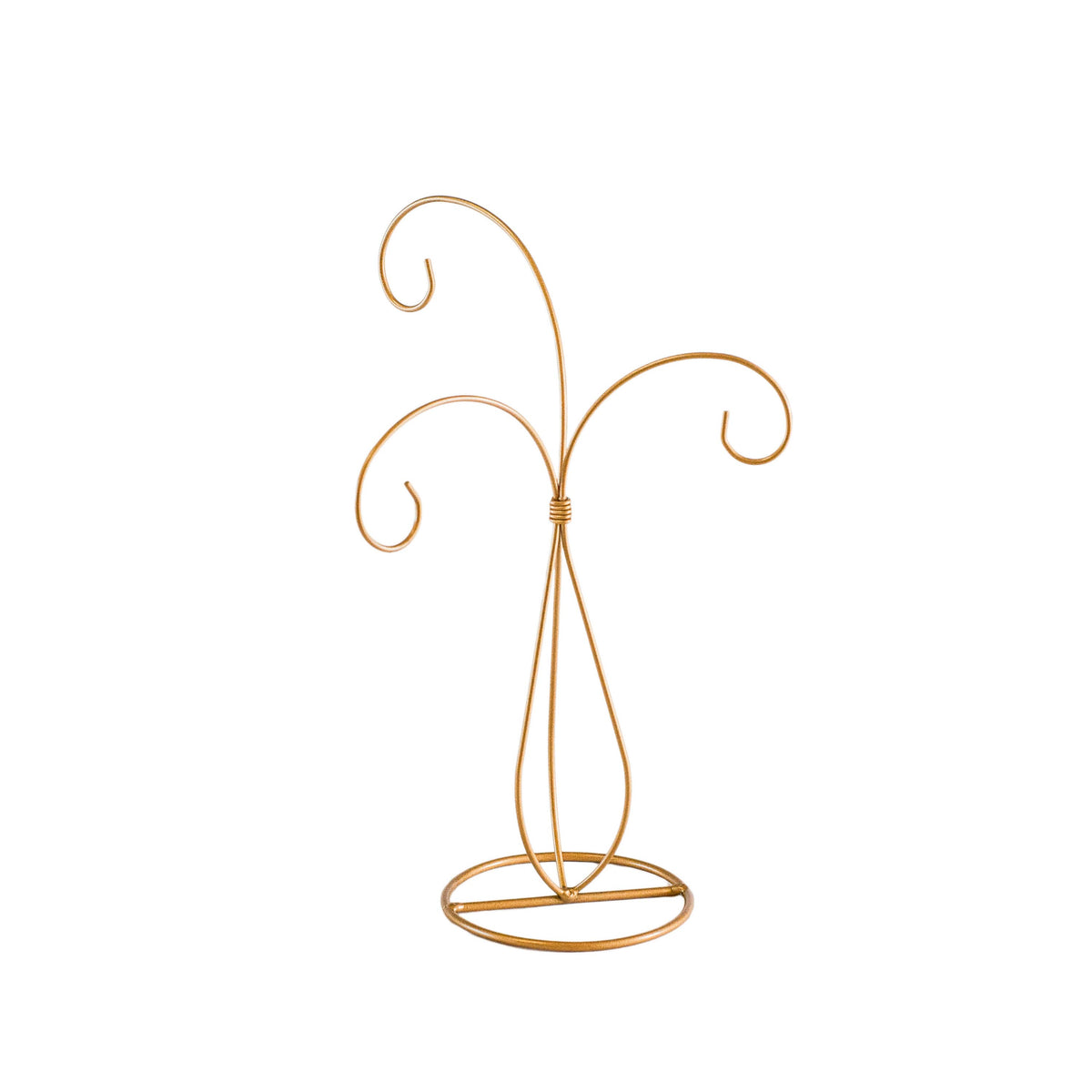 Gold & Silver 3 Arm Ornament Trees: Gold
