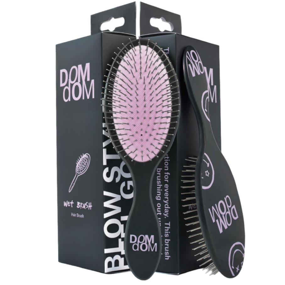 domdom purple wet brush hairbrush luxury haircare