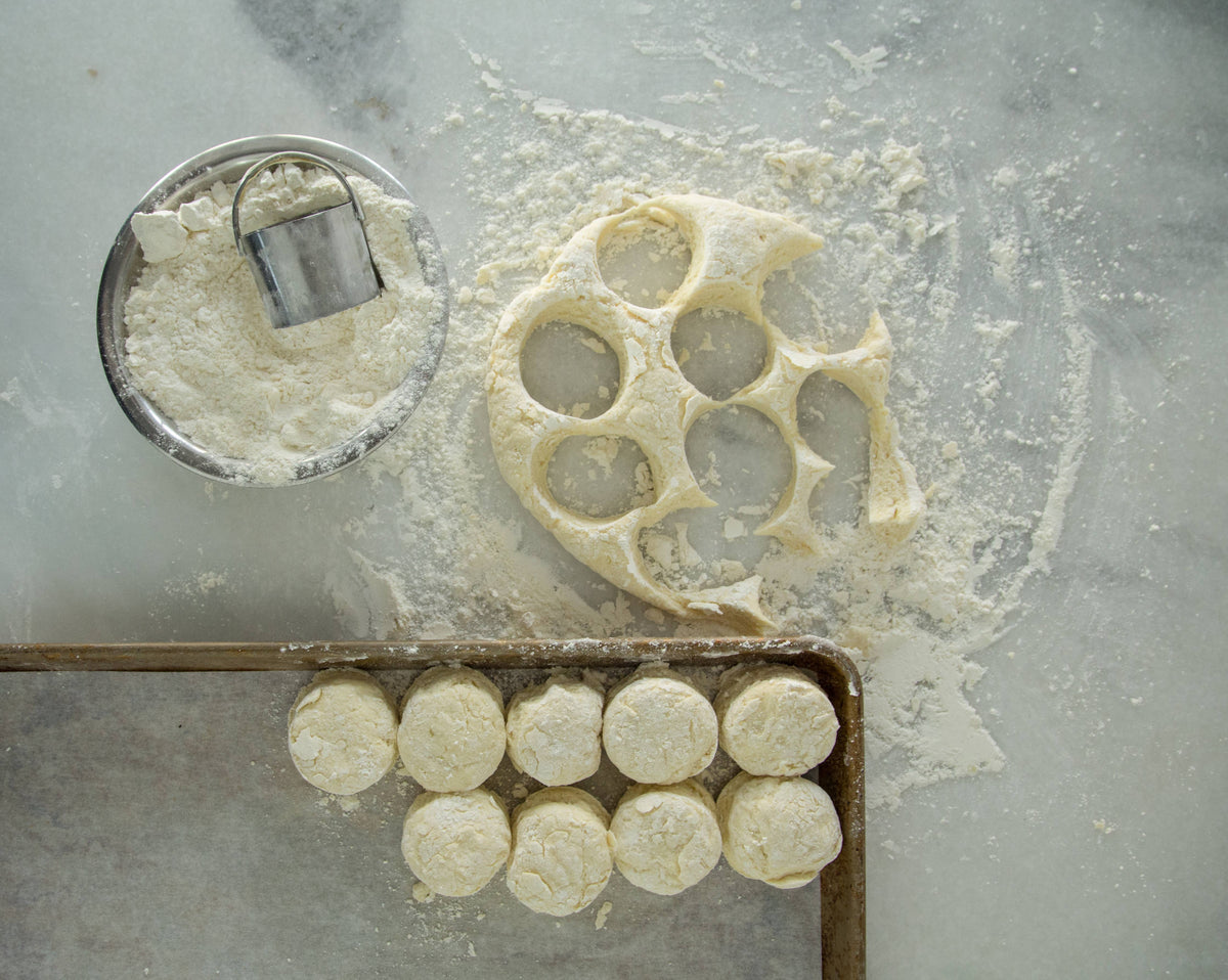 Homemade buttermilk biscuits made with Callie’s Hot Little Biscuit Mix