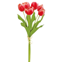 mixed tulip bundle, faux tulip stems, realistic artificial tulips, spring flower decor, artificial tulip bouquet, colorful faux flowers, small tulip arrangement, bundle of fake tulips, tulip stems for vase, spring faux floral