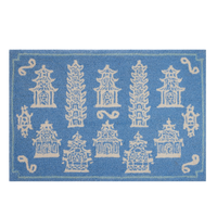 pagodas periwinkle hook rug ohmeredith mississippi