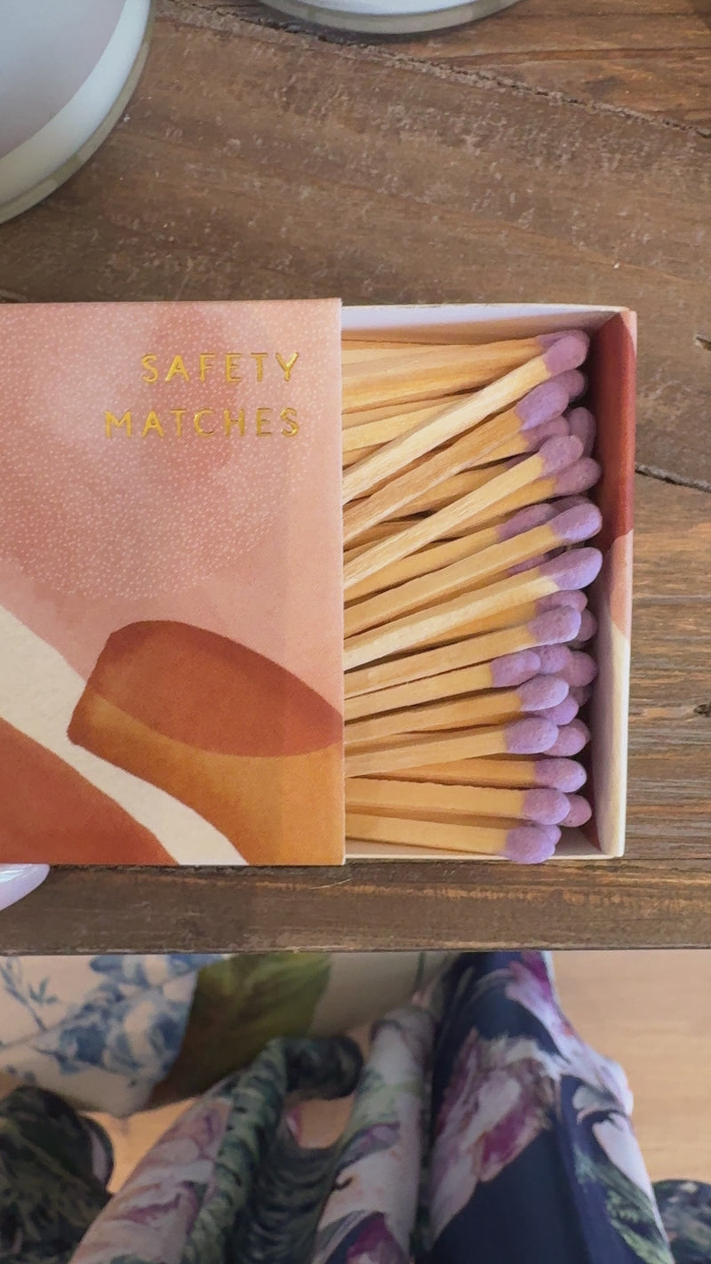 Purple Match Box, Small Match Box, Abstract Brushstroke Design, Decorative Match Box, Compact Matchbox, Artistic Match Box, Modern Match Box, Match Striker Box, Gift Idea, Chic Matchbox, Stylish Match Box, Home Decor Match Box, Artistic Match Box with Striker.