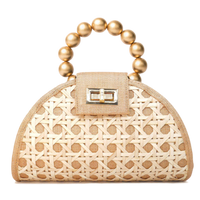 rattan raffia summer handbag clutch vacation